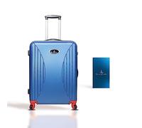 VK Vivien Kondor London (valigia da cabina + power bank combinato) bagaglio a mano piccola valigia con power bank portatile sottile da 10000 mAh, Blu, Blue Cabin Suitcase, Set Bagagli
