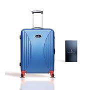 VK Vivien Kondor London Valigia da cabina + Power Bank Combo) Valigia da portare con sé piccola valigia con Powerbank di ricarica portatile sottile da 10000 mAh, Nero , Blue Cabin Suitcase, Set di valigie