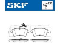 VKBP 80326 E SKF Kit pastiglie freno, Freno a disco per ,RENAULT