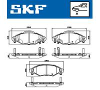 VKBP 80383 A SKF Kit pastiglie freno, Freno a disco per TOYOTA