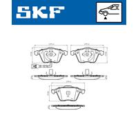 VKBP 80586 E SKF Kit pastiglie freno, Freno a disco per AUDI,SEAT,VW