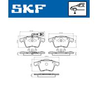 VKBP 80589 E SKF Kit pastiglie freno, Freno a disco per VW