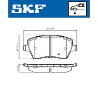 VKBP 80746 SKF Kit pastiglie freno, Freno a disco per ,DACIA,LADA,MERCEDES-BENZ,