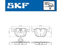 VKBP 90240 SKF Kit pastiglie freno, Freno a disco per BMW