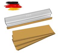 VKE Levigatrice Manuale Grande 40×10×3 cm, Blocco Levigatura Manuale in Alluminio per Cartongesso, 90° Levigatrice per Muro Manuale con Carta Vetrata 3×P120, 3×P180, 3×P240, Lucidatura delle Pareti