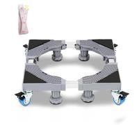 Vkechh Base per lavatrice, larghezza 40-68 cm, con 8 piedi e 4 ruote, base regolabile per lavatrice, base mobile per frigorifero asciugatrice