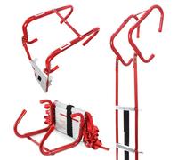 Vkechh Scala antincendio, 4,5 m, pieghevole in alluminio, non scivolante, rustproof, peso massimo 450 kg, gancio regolabile, carico EN1147 certificato con distribuzione rapida, 3 secondi per casa