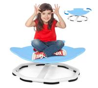 Vkechh Sedia girevole sensoriale per autismo/ADHD per bambini, carosello a 360°, coordinazione ed equilibrio, sedia sensoriale per ragazzi e ragazze, blu