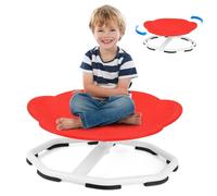 Vkechh Sedia girevole sensoriale per autismo/ADHD per bambini, carosello a 360°, giocattolo di coordinazione ed equilibrio, sedia sensoriale per ragazzi e ragazze, colore: rosso