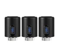 Vkechh Termostato per radiatore, 2,4 GHz, Wi-Fi, senza hub, nero