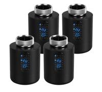 Vkechh Termostato per radiatore, 2,4 GHz, Wi-Fi, senza hub, nero, 4 pezzi