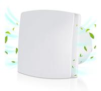 Vkechh Ventilatore da bagno, 100 mm, con sensore di umidità e valvola di ritorno, timer, ventilatore da bagno, ventilatore da bagno, ventilatore da soffitto e montaggio a parete, per cucina, finestre