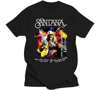 VKEID Carlos Santana Transmogrify USA Tour Black T-Shirt Printed Tee Graphic Top for Men Shirt S