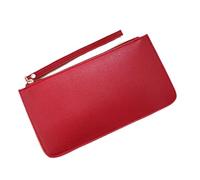 VKEID Portafoglio da Donna Fermasoldi lungo e morbido da donna, portamonete con pochette a doppio strato, di grande capacità Portafoglio di Grande Ccapacità (Color : Red, Size : 19x9x2.5cm)