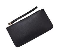 VKEID Portafoglio da Donna Fermasoldi lungo e morbido da donna, portamonete con pochette a doppio strato, di grande capacità Portafoglio di Grande Ccapacità (Color : Black, Size : 19x9x2.5cm)