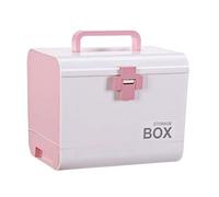 vkeid Portavasi da fiori Scatola medica Doppio strato e 4 scomparti Kit di pronto soccorso Scatola portaoggetti medica Borsa per kit di emergenza (Colore : Rosa) Colore:Ciano (Colore : Rosa)