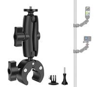 Vkesen Supporto per moto Insta 360 X4/X3/ONE X2/ONE X, morsetto per manubrio moto/bicicletta, compatibile con GoPro Hero 12/11/10/9/8, DJI Osmo Action, Insta360 Ace/Ace Pro/ONE RS, Akaso Action Camera