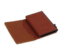 vkiopu Card Wallet, Ultra Slim Prtable Cards Easily Getting ut High Security Large Capacity Leather Strng and Sturdy (Color : Brwn)