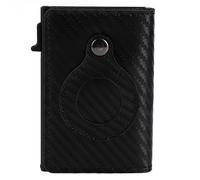 vkiopu Card Wallet, Ultra Slim Prtable Cards Easily Getting ut High Security Large Capacity Leather Strng and Sturdy (Color : Carbn Fiber Black)