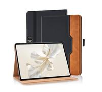 Vkooer Custodia per Honor Pad 9 12.1 pollici 2024 PU Leather Folio Flip Cover Multi-Angle Visualizzazione Stand Cover Protettiva con Tasca & Portapenne per Honor Pad 9 12.1" - Nero
