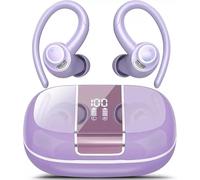 VKROBAG Auricolari Bluetooth Sport, Cuffie Bluetooth 5.3 con HD Mic ENC Cancellazione Rumore Cuffiette, 48 Ore Cuffie Wireless In Ear Bassi Profondi, Cuffie Senza Fili IPX7 Impermeabile, USB-C, Viola