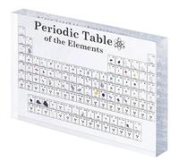 VKTY Tavola periodica con elementi all'interno, 6 x 4,5 cm acrilico tavola periodica di elementi chimici, 3D tavola periodica di elementi chimici, regali di chimica per bambini adulti