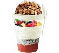 VL - Pentole per yogurt riutilizzabili, 600 ml, per avena e muesli, con coperchio, senza BPA, lavabili in lavastoviglie, per snack, pranzo, farina d'avena, contenitori per alimenti da viaggio, 20