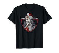 Vlad L'Impalatore - Tepes Gotico Ruler Vampiro Dracula Fangs Maglietta