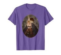 Vlad l'Impalatore Vlad Tepes Maglietta, Uomo, Viola mélange, 3XL