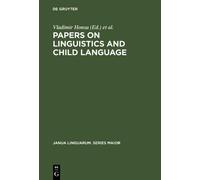 Vladimir Honsa Papers on Linguistics and Child Language (Copertina rigida)