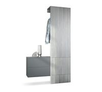 Vladon Carlton Hallway Set 2, Set per Il corridoio con 1 Pannello Appendiabiti, 1 cassettiera, Antracite Opaco/avola-Antracite (105 x 193 x 35 cm)