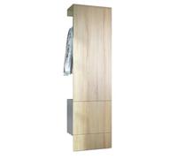 Vladon Carlton Hallway Set 5, Set di contenitori per corridoi con 1 Pannello Appendiabiti con Anta incorporata e 1 Asta Appendiabiti, Antracite Opaco/Quercia segato Grezzo (52 x 193 x 35 cm)
