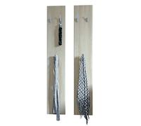 Vladon Pannello da parete 140, pannello appendiabiti con 6 ganci, Rovere grezzo (24 x 140 x 2 cm)