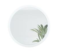 Vladon Specchio Globe 80 cm, Specchio da Parete Rotondo Decorativo per Corridoio e Soggiorno con Cornice in MDF in Bianco Opaco