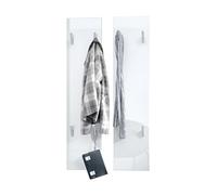 Vladon Wall Panel 120, pannello appendiabiti con 2 pannelli, bianco lucido (28 x 120 x 2 cm ciascuno)