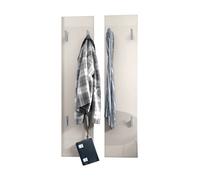 Vladon Wall Panel 120, pannello appendiabiti con 2 pannelli, grigio sabbia lucido (28 x 120 x 2 cm ciascuno)