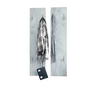 Vladon Wall Panel 120, Pannello Appendiabiti con 2 Pannelli, ossido di Cemento Grigio (28 x 120 x 2 cm ciascuno)