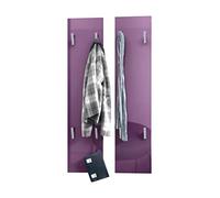 Vladon Wall Panel 120, Pannello Appendiabiti con 2 Pannelli, Violetto-Porpora Lucido (28 x 120 x 2 cm ciascuno)