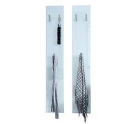 Vladon Wall Panel 140, pannello appendiabiti con 2 pannelli, bianco lucido (24 x 140 x 2 cm ciascuno)