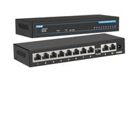 VLALAMNO 1 PCS 5 8 10 Porte Gigabit Switch Fast Ethernet Switch 1000Mbps Smart Switch di Rete Gigabit Ad Alte Prestazioni RJ45 Hub Internet Splitter (Color : 1010G)