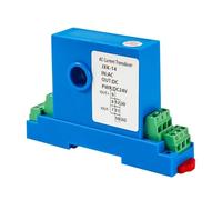 VLALAMNO Apertura 8mm Trasmettitore di Corrente AC/DC Ingresso sensore 5A 10A 100A Uscita 4-20mA 0-10V Alimentazione DC24V(DC 0-10A,4-20mA)
