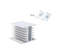 VLALAMNO Radiatore CG relè Stato Solido trifase 10A 25A 40A 60A 80A 100A 120A 200A radiatore in Alluminio con Ventola 12VDC 24VDC 220VAC(Size:for 10-40A (3-M))