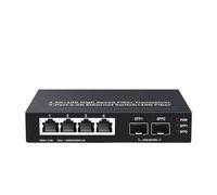 VLALAMNO Switch Ethernet 2,5 GbE Switch di Rete a 4 Porte da 2,5 Gbps Slot SFP+ a 2 Porte 10 GbE Switch for Laboratorio Domestico Plug And Play (Color : UK Adapter)