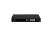 VLALAMNO Switch Gigabit a 16 Porte Poe 48v gestito Switch Ethernet Smart Switch IP Poe 1000Mbps for Telecamera CCTV (Color : OFS-PE-M2GSF2GT2T16)