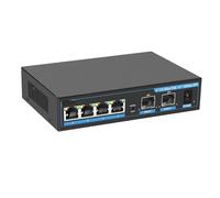 VLALAMNO Switch Poe da 2,5 G Switch Ethernet di Rete da 2,5 G 4 Porte Hub LAN Non gestito da 8 Porte AI WTD Senza Ventola Plug And Play (Color : Poe Switch 6 Port)