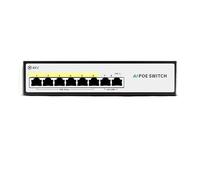 VLALAMNO Switch Poe Intelligente a 6 Porte AI Alimentatore Integrato da 100 W Switch di Rete da 100 M Adatto for telecamere di Rete