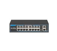 VLALAMNO Switch Poe Switch di Rete Switch Fast Ethernet da 16 Porte 100Mbps IEEE 802.3 AF/at (Color : X16F20GB)