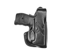VlaMiTex B4 - Fondina in Pelle per Pistola al Peperoncino P2P PGS e Walther PGS (Umarex PDP) - Nero - Chiusura a Bottone Automatico per Destri - Adatta a Cinture fino a 4,5 cm