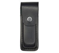 VlaMiTex Fodero per Coltello Tascabile Coltelli Pieghevole Supporto per Multitool Attrenzzi in Pelle Nero (12 x 3,5 x 1 cm - M25)