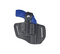 VlaMiTex R1 Fondina in Pelle per rivoltella J Frame S Smith & Wesson 31/34 / 36/38 / 43/60 / 351/360 / 442/637 / 638/640 / 642/649 Chiefs Special/Taurus 85/856 Ruger LCR, Nero